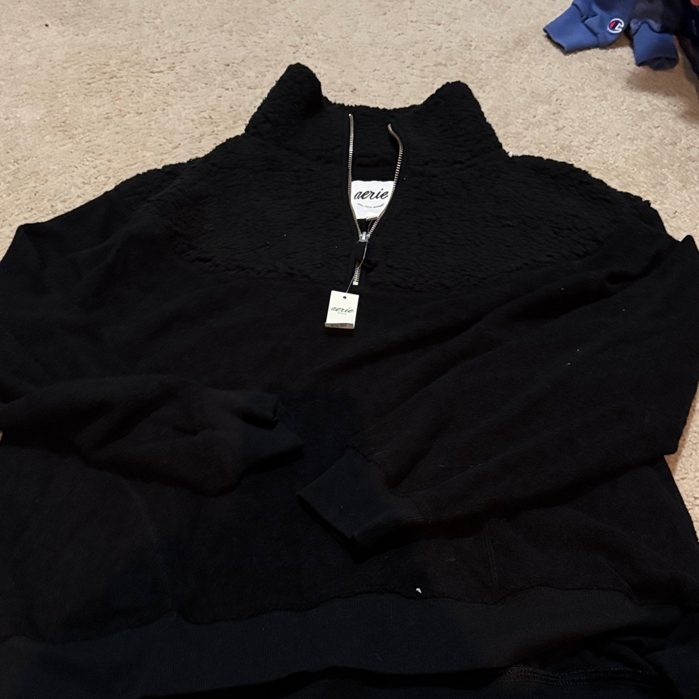 Aerie Classic Black Cowl Neck Sweater